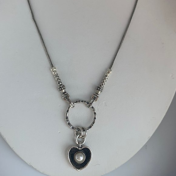 Didae 925 Open Heart Pearl Charm Necklace - Picture 2 of 4